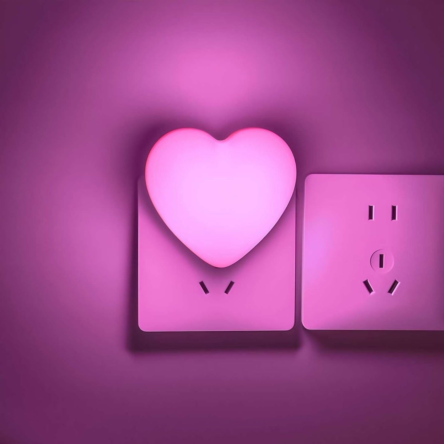 Inzu Led Night Light For Kids, Pink, Auto Dusk To Dawn Sensor, Soft Warm Light, Nursery, Bathroom, Hallway, Model 0001