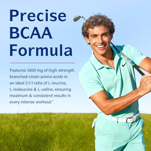 Innate Vitality BCAA Capsules, for Men & Women, 2:1:1 Branched Chain Amino Acids, L-Leucine, L-Isoleucine, L-Valine, No Mi...