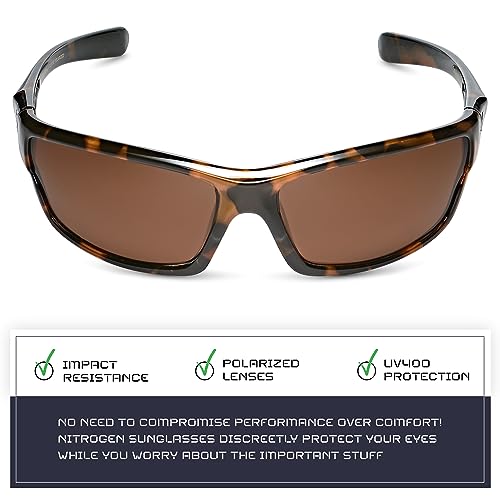 Nitrogen Polarized Wrap Around Sport Sunglasses for Men Women UV400 Driving Fishing Running Sun Glasses