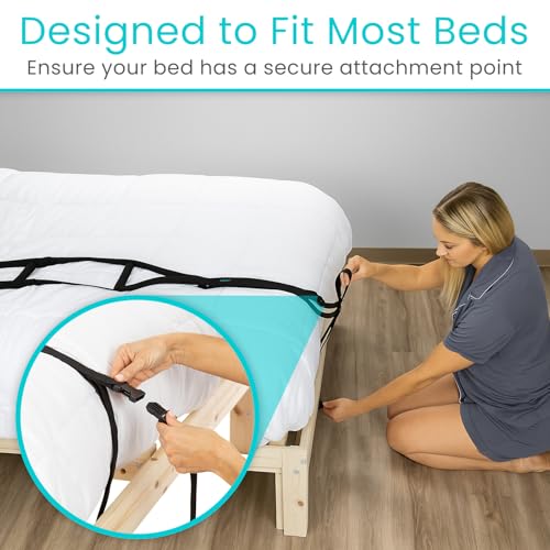 Vive Bed Ladder Assist - Pull Up Assist Device with Handle Strap - Rope Ladder Caddie Helper - Sitting, Sit Up Hoist for E...