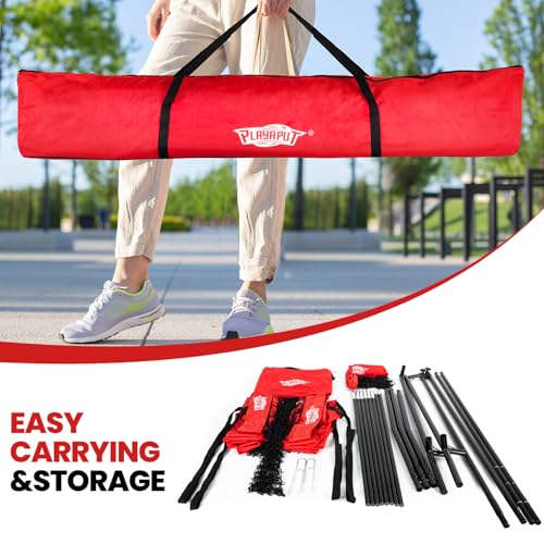 Volleyball Training Equipment,Height Adjustable Volley Ball Practice Net Station for Serving, Spiking, Hitting Practice,Ea...