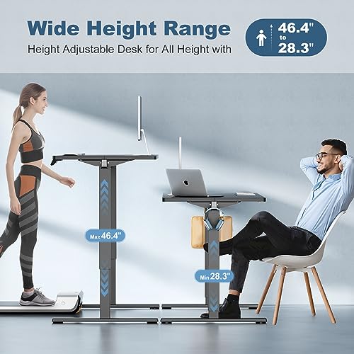 DUMOS 40 Inch Electric Standing Desk Height Adjustable, Sit to Stand Up Computer Workstations Work PC Table Home Office St...