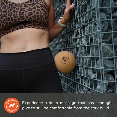 Tiger Tail ReGreen Tiger Ball 5.0 Cork - Deep Tissue Massage Ball – Trigger Point Massage Therapy: Relief for HIPS, Glute...