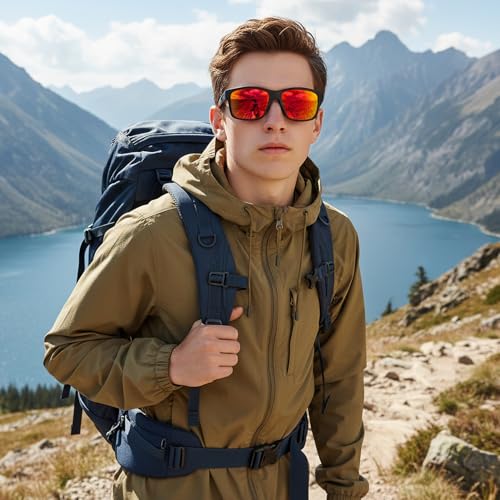 kimorn Polarized Sunglasses for Men, Lightweight Mens Sunglasses UV400 Protection