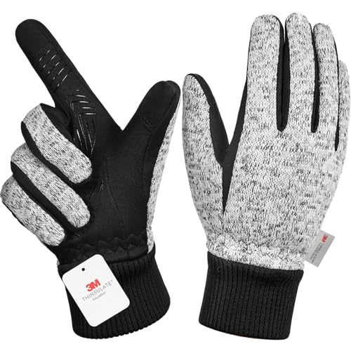 MOREOK Winter Gloves for Men/Women -10°F 3M Thinsulate Warm Touch Screen Snow Ski Bicycle Bike Gloves for Driving/Cycling/...
