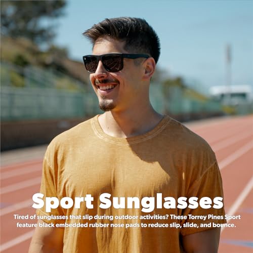 Knockaround Torrey Pines and Torrey Pines Sport Polarized Sunglasses for Men & Women - UV400 Protection - Running
