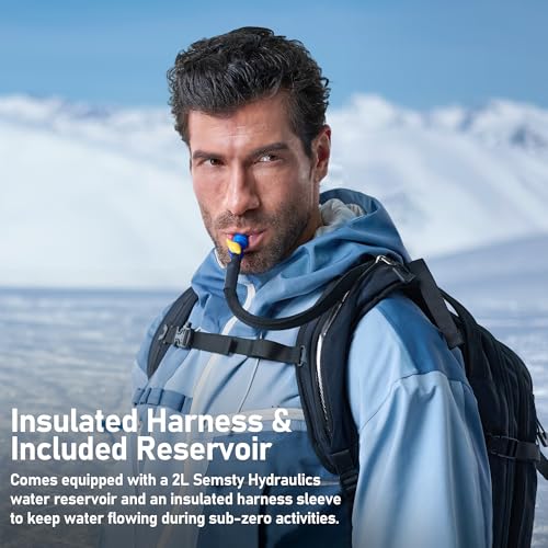 Semsty Ski and Snowboard Hydration Backpack - Cold-Weather Winter - 2L Water Reservoir and Insulated Harness