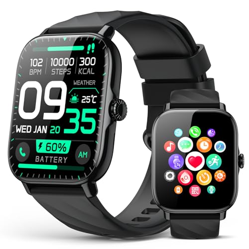 Kriutefy Fitness Tracker Smart Watches for Men Women with Step Counter, Sleep Calorie Monitor, Pedometer, IP68 Waterproof,...