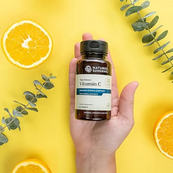 Nature's Sunshine Vitamin C 1000mg T/R, 60 Tablets | Time Release Vitamin C Supports the Immune System and Quenches Dangerous Free Radicals