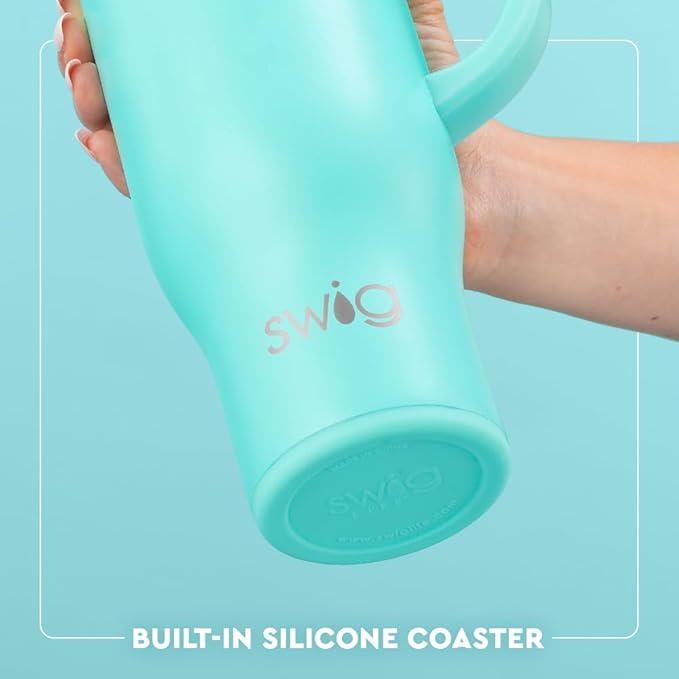 Swig Life 30oz Mega Mug, 30oz Tumbler with Handle and Straw, Large Insulated Tumblers, Cup Holder Friendly Travel Mug, Stainless Steel 30 oz Tumbler, Reusable Insulated Water Bottle (Lone Star)