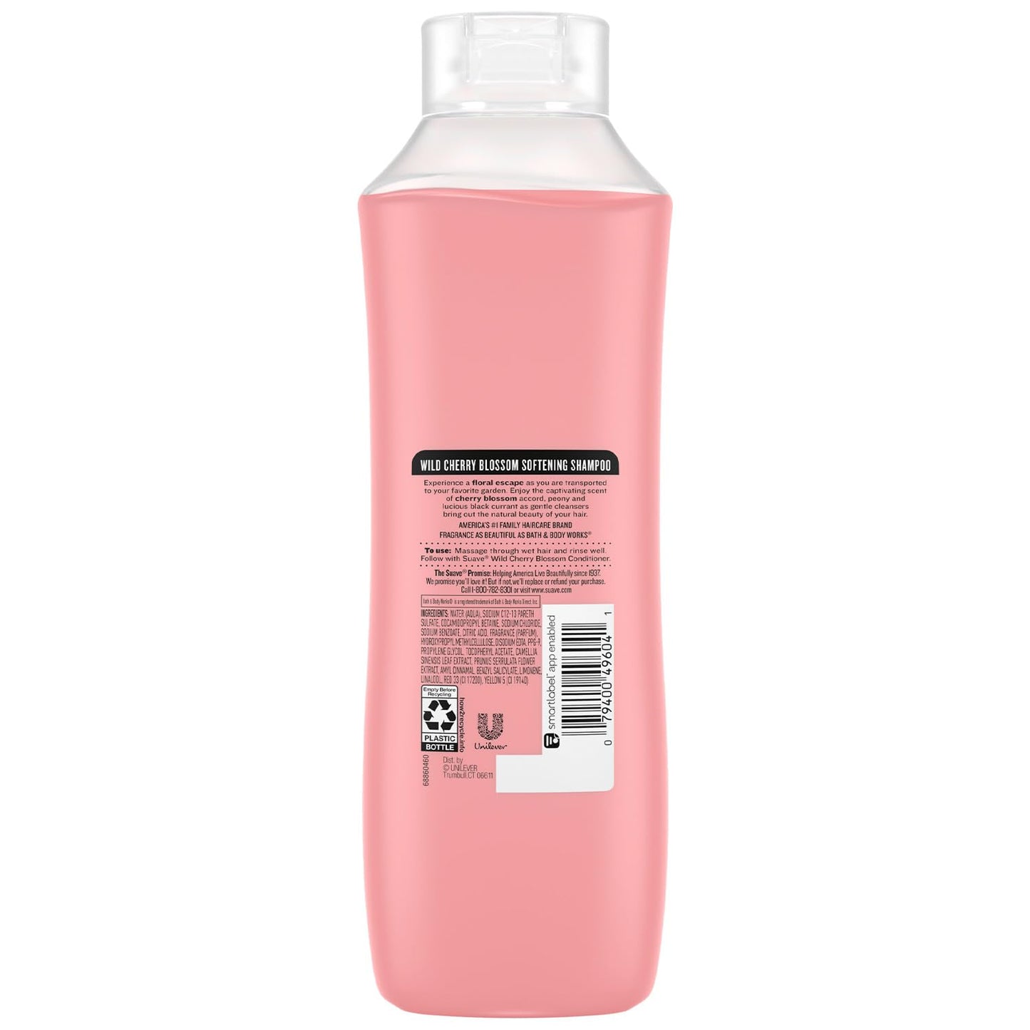 Suave Shampoo, Wild Cherry Blossom 6-Pack - Fragrant, Softening Formula with Vitamin E, 22.5 Oz Ea