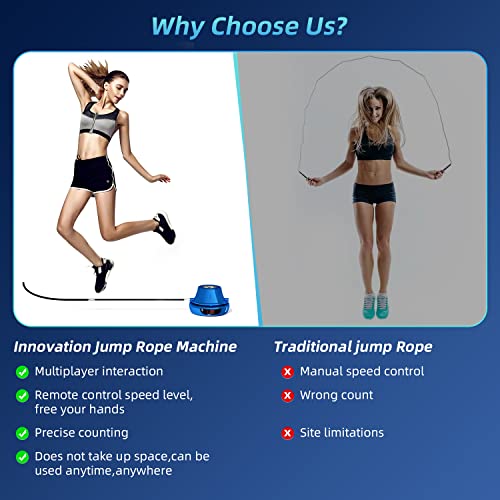 Togieeii Smart Jump Rope Machine Electronic Skipping Ropes 1-10 Speed Level Adjustment Multiplayer Jumping Rope Groups Rop...