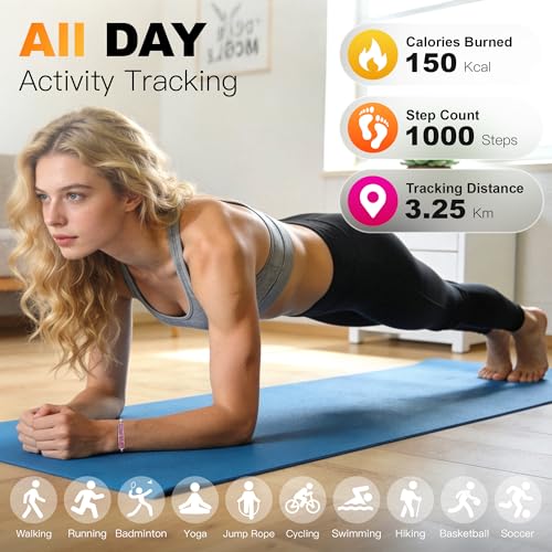 RIFESI Smart Bracelet for Women, Valentine's Day Gifts, Health Activity Fitness Trackers, 24/7 Heart Rate, HRV, Blood Oxyg...