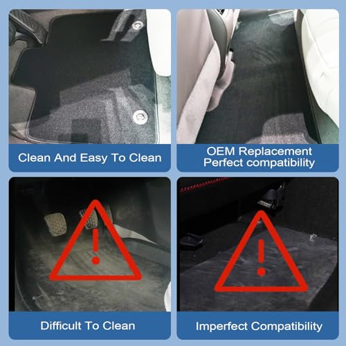 GXARTS Car Floor Mats Carpet Full Set Fit for Ford Escape 2013 2014 2015 2016 2017 2018 2019 |All-Weather, Velour, Black |...