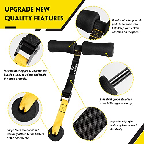 Nordic Hamstring Curl Strap, Nordic Curl Strap Holds 420 Pounds Great for Hamstring Curls, Sit-ups, Spanish Squats, Ab Wor...