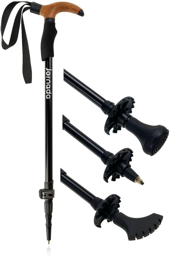 Ultralight Trekking Pole – Quick-Lock Anti-Shock Hiking Stick, Adjustable for Hiking & Backpacking – Cork Grip & Tungsten ...