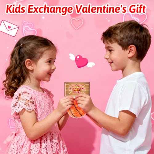 Valentines Day Gifts for Kids, 16 PCS Stress Balls Sports Valentines Day Cards for Kids Foam Bouncy Ball Party Favor for K...