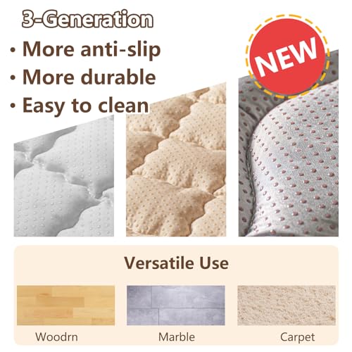 Beavtaens Baby Play Mat, 50x50 Playpen Mat with Super Soft Touch, Activity Mats with Upgraded Anti-Slip Bottom, Machine Wa...