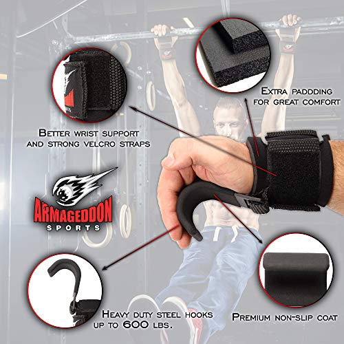 Premium Deadlift Straps, Weight Lifting Grips, Weight Lifting Hooks, Gym Grip Straps, Wrist Grips Weight Lifting, Pull Up ...