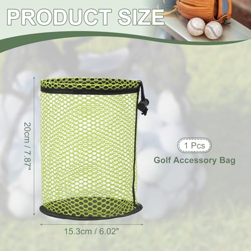 YELARXI Golf Ball Storage Bag Nylon Mesh Golf Pouch with Adjustable Drawstring Closure for Outdoor Sports Supplies