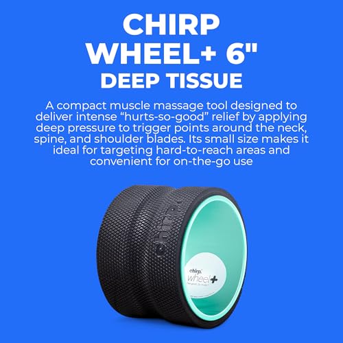 Chirp Wheel Foam Roller - Targeted Back & Neck Pain Relief, Muscle Massage, Trigger Point Therapy, High-Density Foam Tool ...