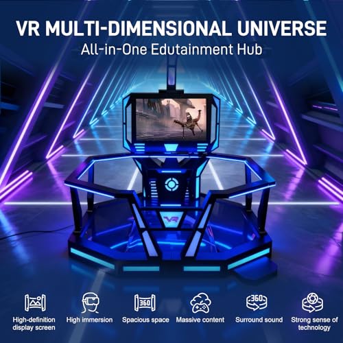 VR Omni-Directional Treadmill Platform System - Commercial Arena with 200+ Games, Remote Updates & Multiplayer Support, Al...