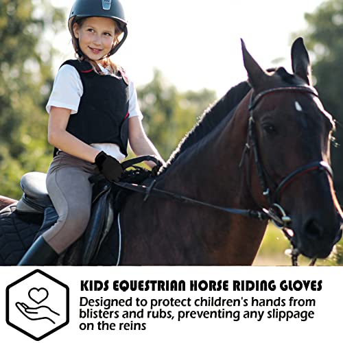 Thapower Kids Horse Riding Gloves Children Equestrian Kids Gloves Child Horseback Bike Gardening Boys & Girls Mittens Pony...