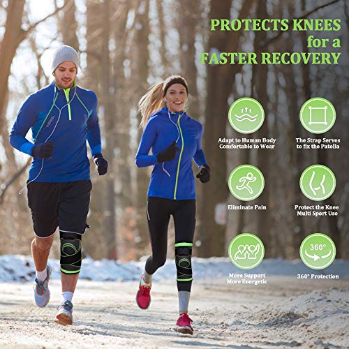 ZJMQJ Knee Brace with Straps for Women/Men, Knee Compression Sleeve for Knee Pain, Arthritis, ACL, PCL, Meniscus Tear, Joi...