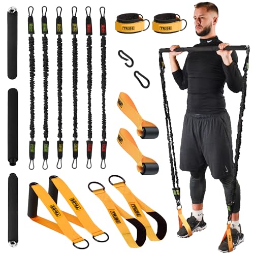 Tube Resistance Bands for Working Out Men and Women - Exercise Bands Resistance Bands Set, Resistance Band Bar, Handles, A...