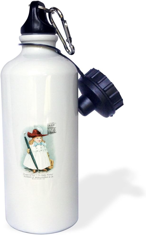 3dRose Shopping Day Wooldridge Baltimore Maryland Cute Little Girl-Sports Water Bottle, 21oz , Multicolored