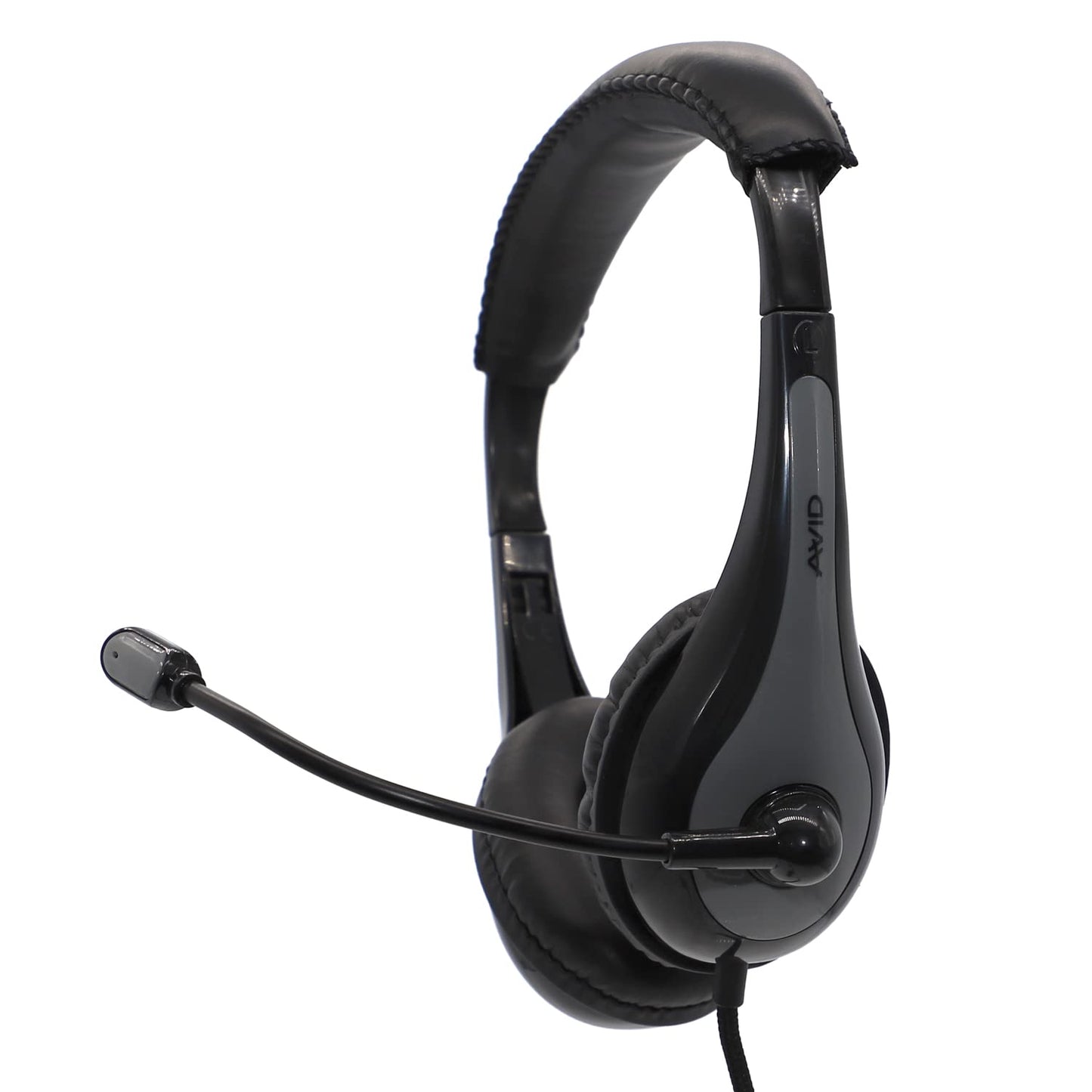 Avid Products Education Headphones With Microphone - Stereo - Black, Gray - Usb - Wired - Over-The-Head - Binaural - Circumaural