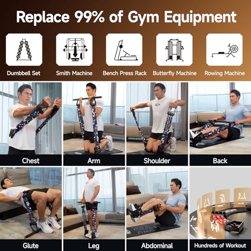 Innstar Multi-Function Resistance Bands for Working Out, Push Up Exercise Bands Resistance Bands Set for Bench Press Gym E...