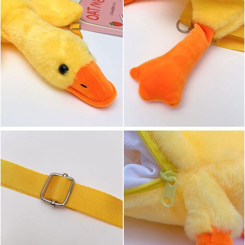 Opexicos 1Pcs Cute Crossbody Duck Bag Cartoon Animal Shoulder Bag Fluffy Bag For Gift