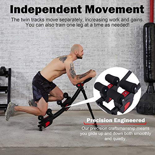 ZELUS Ab Machine for Home Gym, Core Strength Training Equipment for Home Fitness, Ab Crunch Coaster with 4 Intensities and...