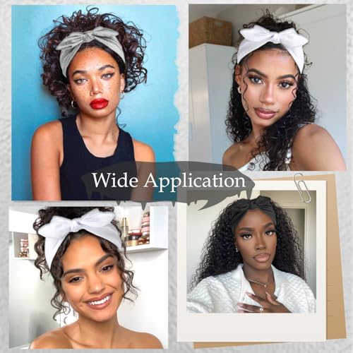 SAWINDA 3Pack Black Bow Headbands for Women Boho Wide Head Bands for Women's Hair Valentines Non Slip Elastic Hair Bands S...