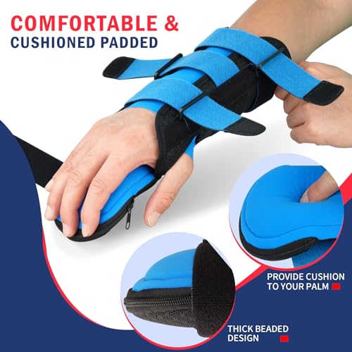 FEATOL Resting Hand Splint Stroke Night Immobilizer with Removable Splints- Pain Relief For Carpel Tunnel, Stroke Recover...