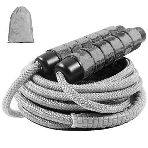 TIMEASY Weighted Jump Rope Nylon Adjustable - Tangle-Free Jump Rope for Women, Men, Kids, and Adults with Foam Handle, Rap...