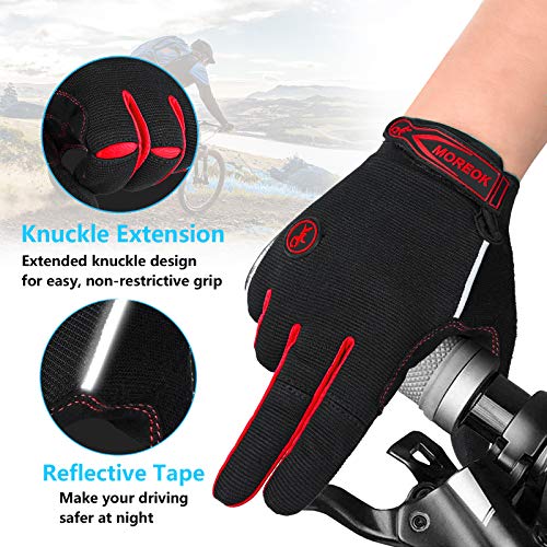 MOREOK Cycling Gloves Bike Gloves for Men/Women-[5MM Gel] Full Finger Winter Biking Bicycle Gloves-for Cycling/Motorcycle/...