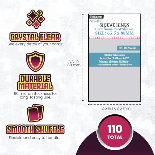 Sleeves Sleeve Kings (63.5x88mm, 110ct) Clear