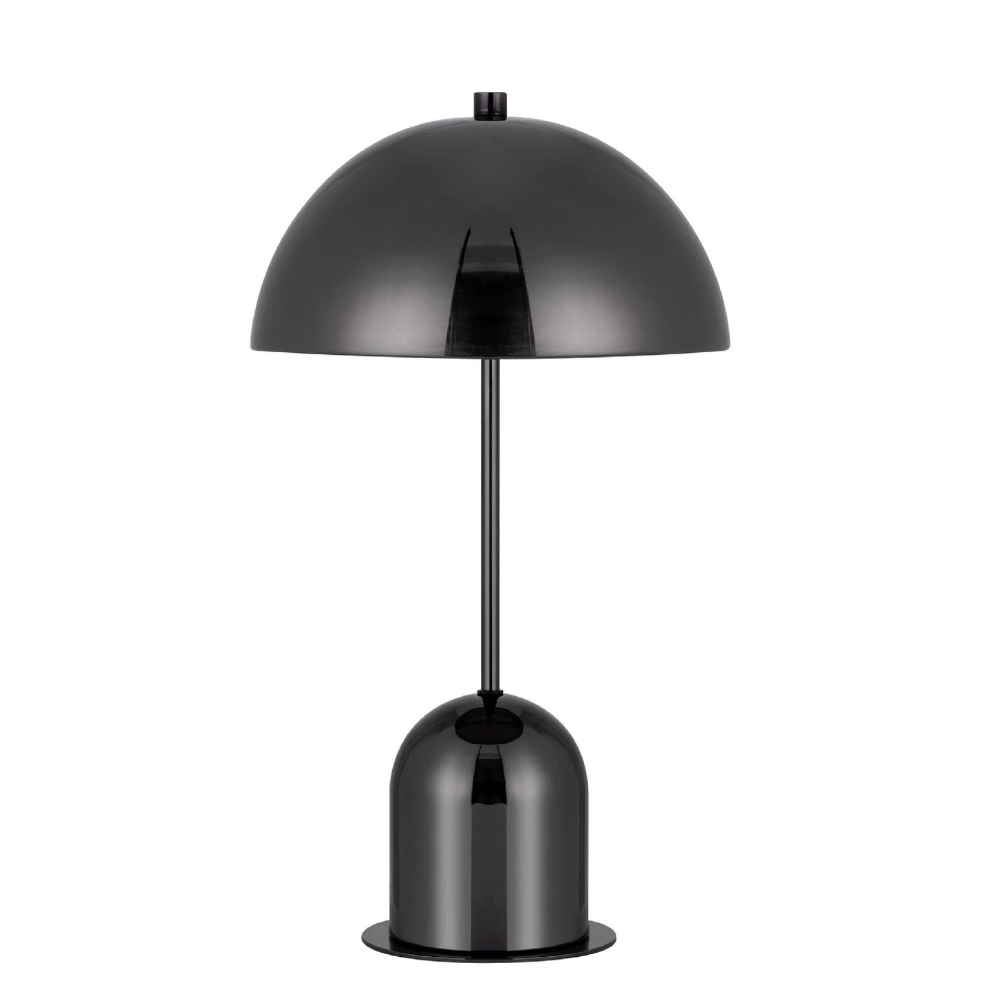 Benzara Metal Accent Table Lamp, 20 Inch, Dome Shade, Black, Model BM271963