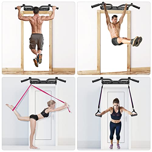 Kipika Heavy Duty Wall Mounted Doorway Pull Up Bar, Multifunctional Chin Up Bar, Portable Fitness Door Bar, Body Workout H...