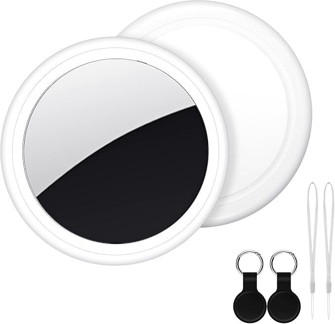 Air Tracker Tag 2 Pack [Apple MFi Certified] with Find My(iOS Only), Key Finder with No App Needed, Waterproof, 365-Day St...