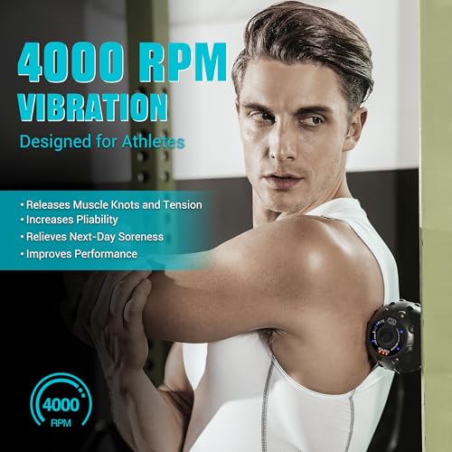 Vulken Vibrating Massage Ball for Muscle Recovery with SphereStrap – Target Hard-to-Reach Areas, Hands-Free Back Massage. ...