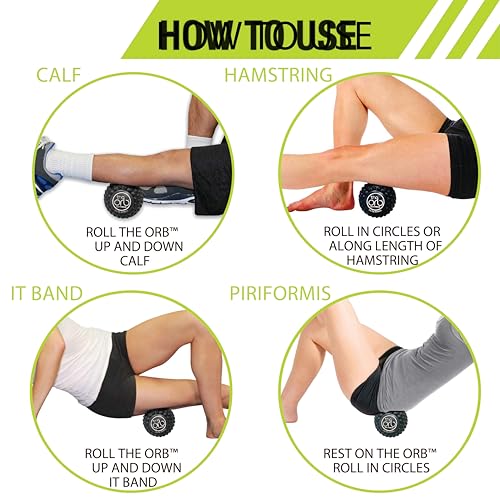 Pro-Tec Athletics Orb Massage Balls, Vary in Size and Color, Deep Tissue Massage, Muscle Relief, Promotes Flexibility, Ham...