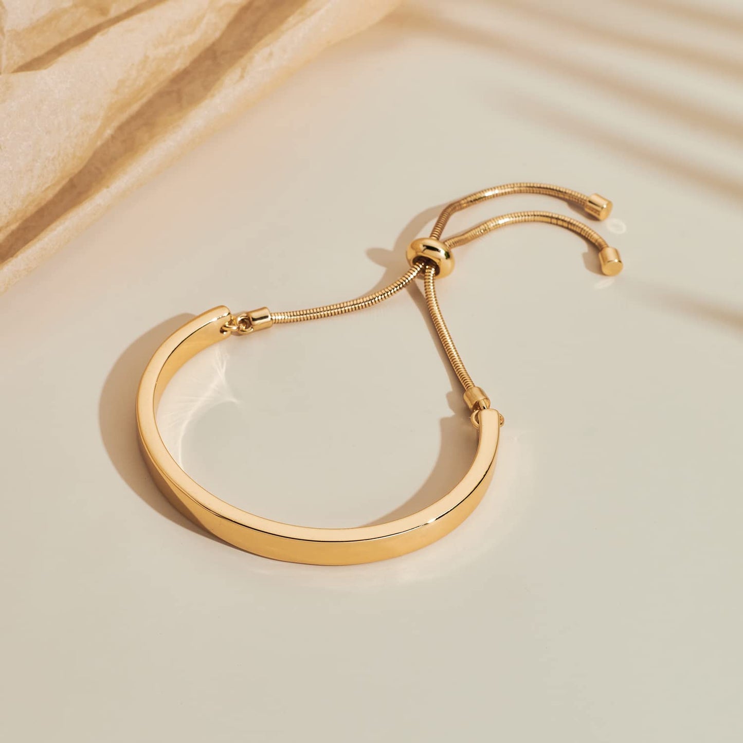 ENSKEFEN Dainty Bracelets for Women Adjustable Slider Bracelet Bangles Bracelets for Women Trendy Minimalist Bracelet