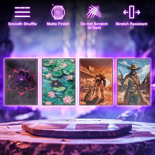 MTG Card Sleeves 100CT (Fallout Sunset), Matte Art Card Sleeves, Matte Back & Gloss Front, 66x92mm