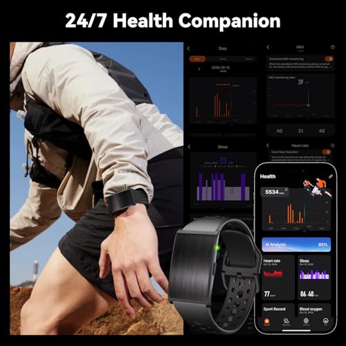 iSo Tech Smart Bracelet for Men Women, Activity Health Fitness Trackers with 60-Day Battery Life, 24/7 Continuous Heart Ra...