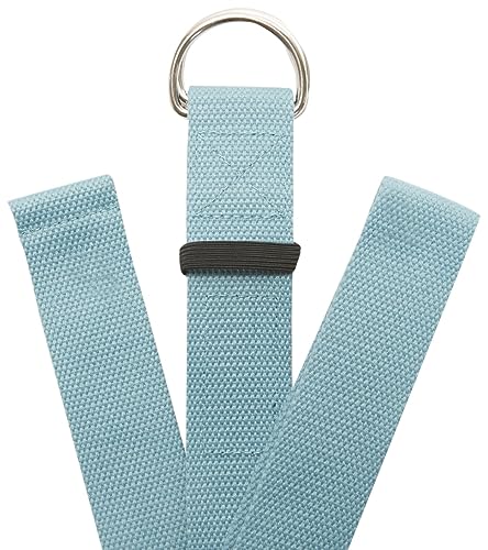 Everyday Yoga Strap with Metal D-Ring - Durable Stretching Strap for Yoga, Pilates, Flexibility & Physical Therapy (6ft, 8...