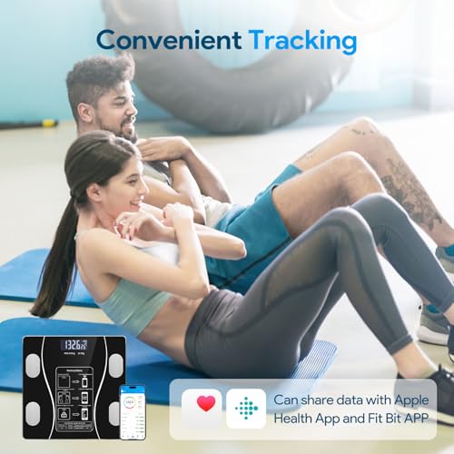 Smart Weighing Scale, Bluetooth Smart Body Fat Scale, accurately Measures Weight, Body Fat Percentage, Muscle Mass Percent...