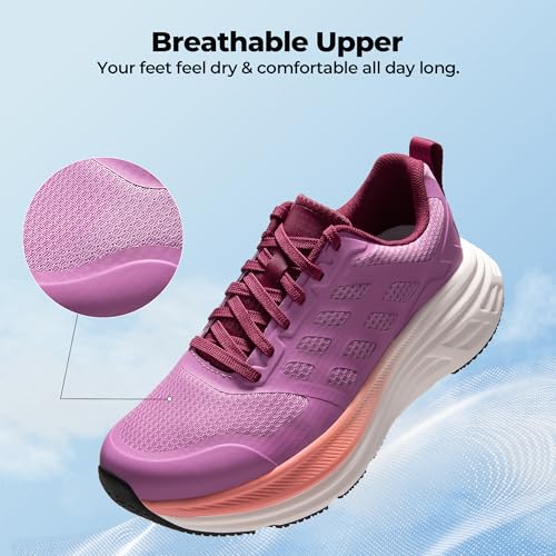 NORTIV 8 Women's Walking Shoes Cushion Running Tennis Shoes ActiveFloat Non-Slip Comfortable Breathable Workout Gym Sports...